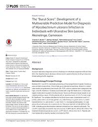 PDF) The "Buruli Score": Development of a Multivariable Prediction Model  for Diagnosis of Mycobacterium ulcerans Infection in Individuals with  Ulcerative Skin Lesions, Akonolinga, Cameroon