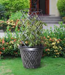 Shop h potter garden planters today and exhibit your bewitching. 15 Lattice Round With Trellis Silver Wash Southern Patio
