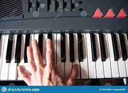 Male Playing the Piano Keyboard Close Up Top View Stock Image - Image of  human, musical: 184410821