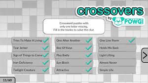 Crossovers By Powgi Crossovers Powgi App Games Logo