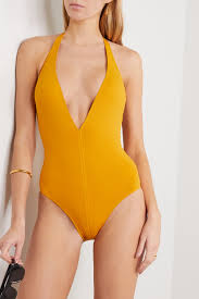 Looks exaclty like the pictures comfortable and of fantastic material love it super cute true to size. Moutarde Maillot De Bain Dos Nu Les Essentiels Cachette Eres Net A Porter