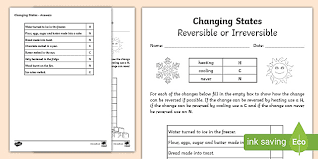 7c2.3 changes of state 1. Changing States Of Matter Worksheet Science Resource Twinkl