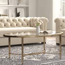Furinno jaya oval coffee table, columbia walnut/black/dark brown. Glass Oval Coffee Tables You Ll Love In 2021 Wayfair