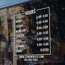 This Item Is Unavailable Store Hours Sign Business Signs Window Decals For Business