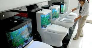 No Room For An Aquarium Think Again 20 Unusual Places In Your Home For Fish Tanks Cool Fish Tanks Cool Toilets Fish Tank Design
