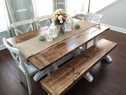 Farmhouse Table Bench Farmhouse Table With Bench Kitchen Table Decor Farmhouse Kitchen Tables