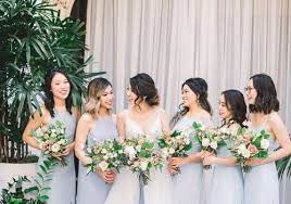 These bridesmaids wore blush bridesmaid gowns to this summer wedding featured on the knot. Bridesmaid Dress Shopping Tips Every Etiquette Rule You Need To Know