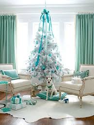 Weihnachtsbaum Schmucken Weiss Tannenbaum Blaue Deko Turquoise Christmas White Christmas Decor Christmas Colour Schemes