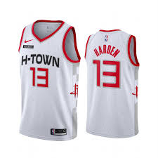 Men S James Harden Houston Rockets 2019 20 City Edition White Jersey In 2020 White Jersey Houston Rockets Jersey