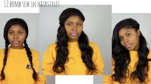 Variety of curly hairstyles sew ins hairstyle ideas and hairstyle options. 12 Easy Heatless Hairstyles For Side Part Sew In Youtube