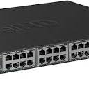 24 Port Full Gigabit PoE Switch with 2 Uplink Gigabit Port & 2 SFP Port, 24 Port PoE+ Network Switch, Total Budget 400W, 48V Standard POE, 802.3af/at ...