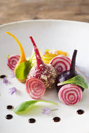 Roasted Baby Beet Salad Marcona Almonds Caramelized Cana De Cabra Goat Cheese Food Displays Catering Food Food Decoration