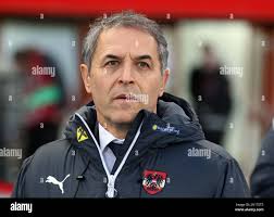 Austria's coach Marcel Koller looks