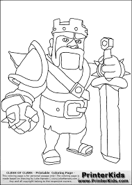 Clashofclans Barbarianking 001 Png 580 812 Coloring Pages Clash Of Clans Colouring Pages