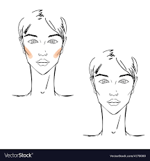 face chart makeup royalty free vector
