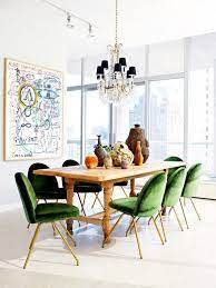 The Chicest Dining Rooms You Ve Ever Seen Dining Room Inspiration Velvet Dining Chairs Eclectic Dining