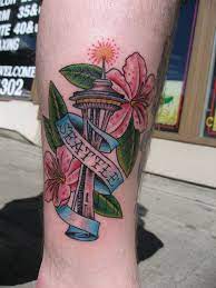 Space Needle Tattoo Seattle Tattoo Tattoos Sleeve Tattoos