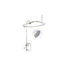 Clawfoot tub with shower head. Clawfoot Tub Side Mount Shower Conversion Kit
