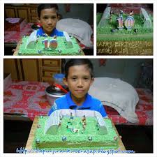 Sweet Red Cherry Kek Birthday Kek Padang Bola Saiz Besar