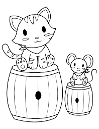 Check out our nice collection of the animals coloring pictures worksheets.new animals coloring pages added all the time. Printable Kitten And Mouse Coloring Page