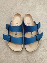 Birkenstock Arizona Sandal Size 38 Us Men 5 5 5 Us Women 7 7 5 Color Blue Birko Flor This Is A Regular Birkenstock Birkenstock Sandals Arizona Sandals