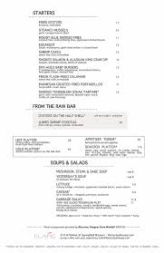 Menu Flame Steakhouse