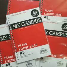 Selain itu penutup binder ini menggunakan tali yang dihiasi dengan hiasan daun. Jual Kertas Loose Leaf A5 50 Lembar Polos Kiky Kertas Binder 20 Ring Plain Jakarta Utara Pjpaperwork Atk Printing Tokopedia