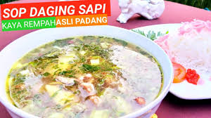 Resep soto padang #resep | resep makanan, resep, makanan : Resep Sop Daging Cara Membuat Sup Daging Asli Padang Youtube