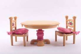 Doll Furniture Briarberry Bears Fisher Price Table Chairs Dining Table Kitchen Detailed The Pink Room 170101 Dining Table In Kitchen Doll Furniture Pink Room