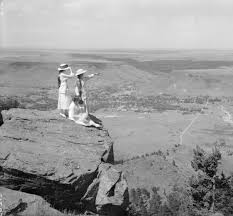 Lookout Mountain Golden And Denver From Wild Cat Point Three Girls On Point Western History Golden Colorado Evergreen Colorado Colorado Mountains
