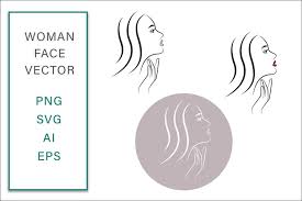Download Feminine Face Vector Line Art Woman Graphic Svg Illustration 818464 Illustrations Design Bundles