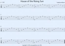 Rhythm patterns are not really something you need to learn and continue to play exactly, but something to give you ideas and foundations into what you're playing. House Of The Rising Sun Chords And Guitar Tab Spinditty