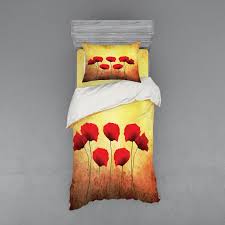 Seize the undisputed winning curtain pillow sets at alibaba.com and experience the comfort you always desired. Bedding Sets Duvet Covers Red Poppy Duvet Set Quilt Cover Fitted Sheet Pillow Cases Or Matching Curtains Home Furniture Diy Ruggedups Com