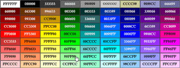 Colors Table Hex Color Palette Web Colors Coding