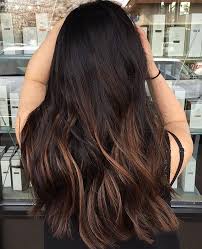 Combining highlights and lowlights ensures that your hairstyle has equal brightness and dimension. Caramel Highlights On Black Hair Hair Highlights Black Hair With Highlights Low Light Hair Color