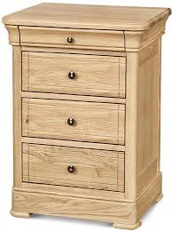 The bedside table features a drawer and shelving unit and is built with 15mm thick boards that is designed to be durable and stable. Clemence Richard Moreno Oak 4 Drawer Bedside Cabinet Cfs Furniture Uk