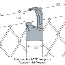 These are toppers for the posts with a loop that the top rail is inserted into. 1 7 8 Galvanized Chain Link Fence Loop Cap At Menards
