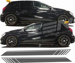 Mercedes A45 A Class W176 Amg Line A160 Side Stripes Decals Stickers Any Colour Hexis 7 10 Year Ex Mercedes A45 Mercedes Amg