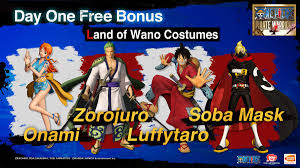 We did not find results for: One Piece Video Games On Twitter Wear Traditional Outfits And Take Part In Wano Country S Festivities Nami Zoro Luffy And Sanji Costumes Will Be Available As Day One Free Bonuses In Onepiece