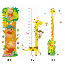 Details About Kids Growth Chart Height Measure Wall Stickers Cartoon Monkeys Birds Flower