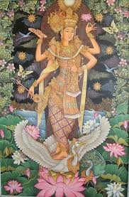 Dewi saraswati dewi ilmu pengetahuan sanatana dharma indonesia. Saraswati Lukisan Seni Tradisional Sketsa