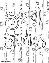 School Subject Coloring Pages Social Studies Social Studies Notebook Social Studies Book School Subjects