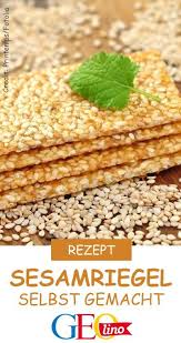 Sesamriegel Machen Schnelle Und Einfache Rezepte In 2020 Rezepte Lecker Musliriegel Rezept