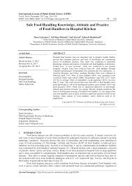 Complimentary and purchased main course must be chosen from the 5 selected dishes. Pdf Safe Food Handling Knowledge Attitude And Practice Of Food Handlers In Hospital Kitchen