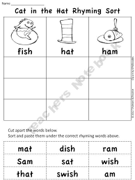 The Bzteachersstore Shop On Teachersnotebook Com Dr Seuss Rhyming Worksheets Rhyming Worksheets Dr Seuss Rhyming