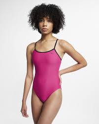 Nike Swim Solid Crossback Cut Out Womens One Piece Swimsuit