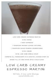 Cocktails On A Low Carb Or Keto Diet Yes A Delicious Low Carb Creamy Espresso Martini Recipe Is Espresso Martini Martini Cocktail Recipe Martini Recipes