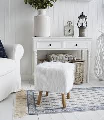New England White Dressing Table With Drawers And Silver Or Black Handles The White Lighthouse Bedroom Furniture