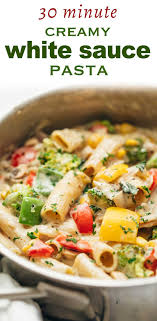 Vegetarian White Sauce Pasta Recipe White Sauce Pasta White Pasta Sauce Recipe Cheesy Pasta Recipes