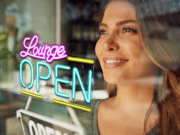 Lounge Open Neon Signs,Bright Led Light, Dimmable, for Business Walls, Shop  Coffee, Salon Hotel Store 16.5'' * 12.2'' (USB Powered)